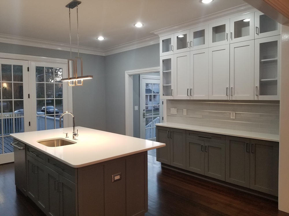 Modern kitchen remodeling project in Northern New Jersey by Gikas Painting & Contracting